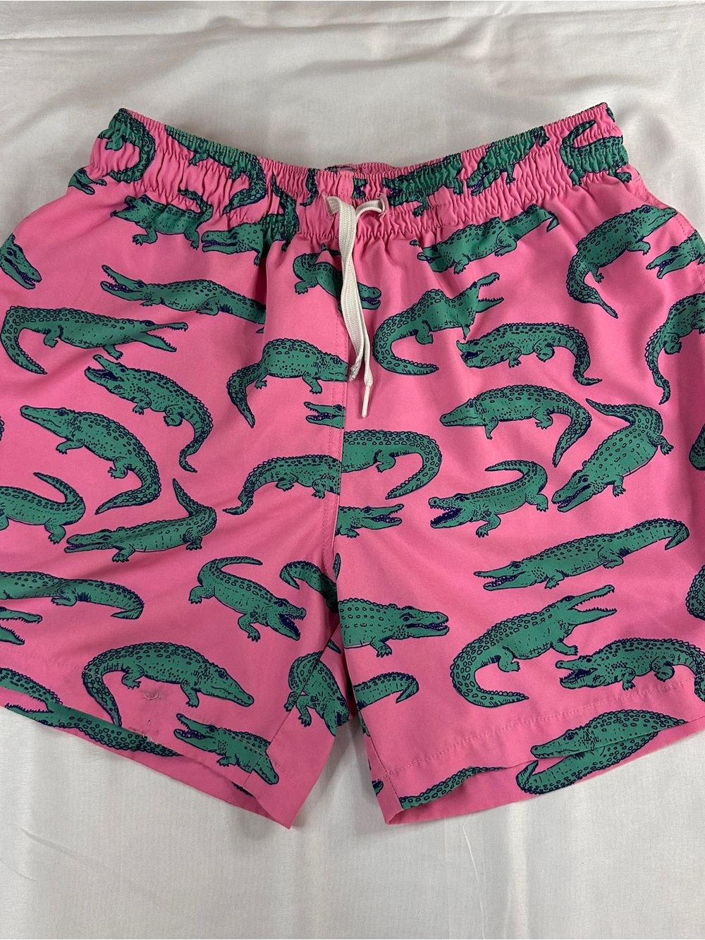 Chubbies Mens M Swim Trunks Pink Alligator 5” Inseam - Small Stain see pics 532